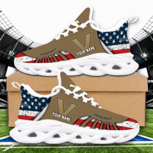 Limited Edition – Customized NCAA Vanderbilt Commodores Unisex Max Soul Sneakers