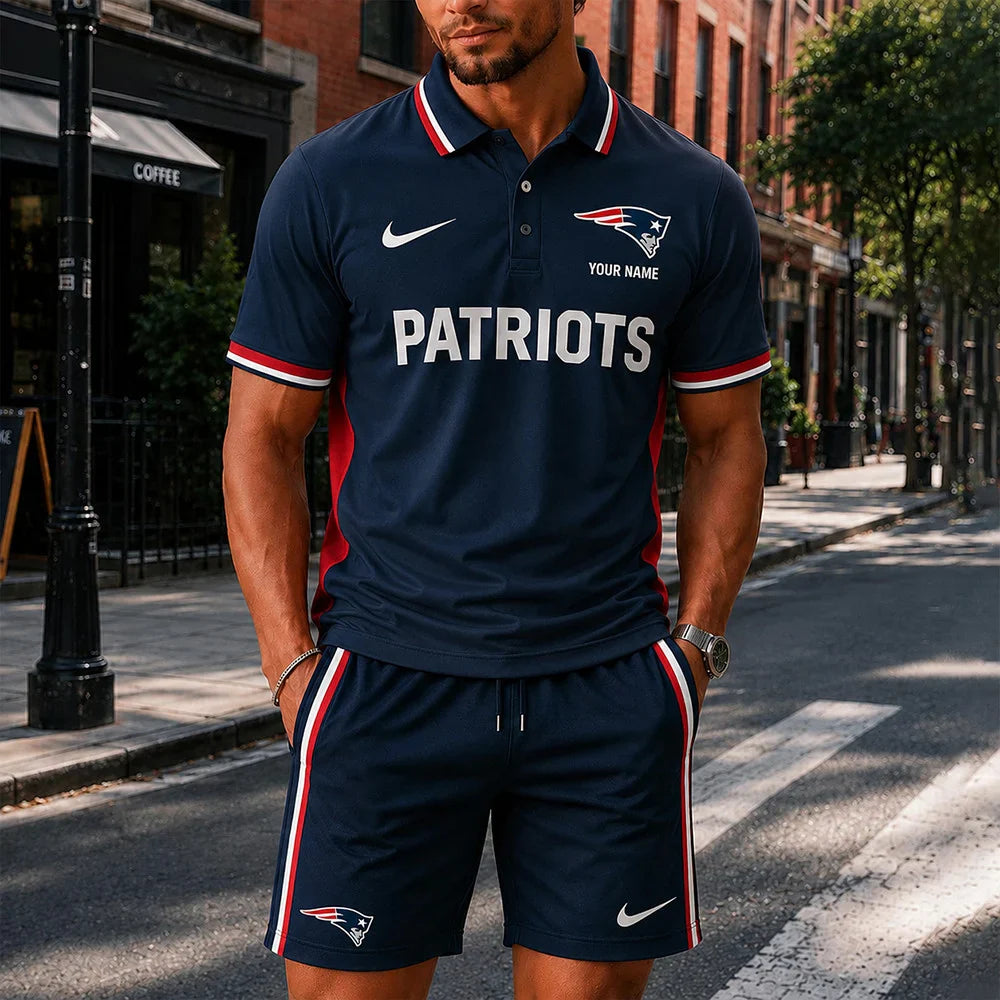 Limited Edition – Customized NFL New England Patriots Polo Shirt & Short Pants