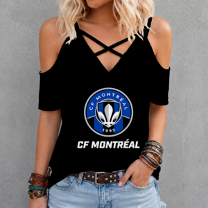 Limited Edition – Customized MLS Cf Montreal Criss Cross V-Neck Top