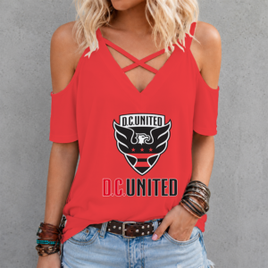Limited Edition – Customized MLS D.C. United Criss Cross V-Neck Top