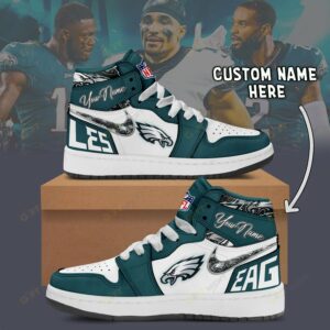 Limited Edition – Customized NFL Philadelphia Eagles Air Jordan 1 Shoes
