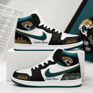 Limited Edition – Customized NFL Jacksonville Jaguars Air Jordan 1 Shoes