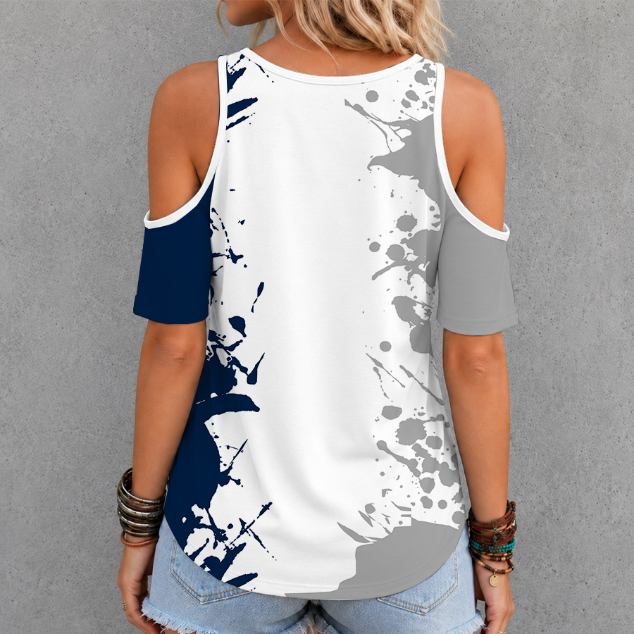 Limited Edition – Customized NCAA Penn State Nittany Lions Criss Cross V-Neck Top - Image 2