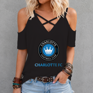 Limited Edition – Customized MLS Charlotte Fc Criss Cross V-Neck Top
