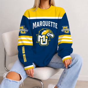 Limited Edition – New Customized NCAA Marquette Golden Eagles Strappy Unisex Sweatshirt