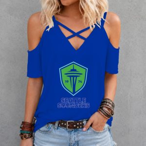 Limited Edition – Customized MLS Seattle Sounders Fc Criss Cross V-Neck Top