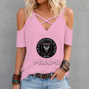 Limited Edition – Customized MLS Inter Miami Cf Criss Cross V-Neck Top