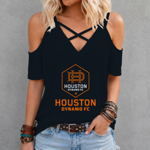 Limited Edition – Customized MLS Houston Dynamo Fc Criss Cross V-Neck Top