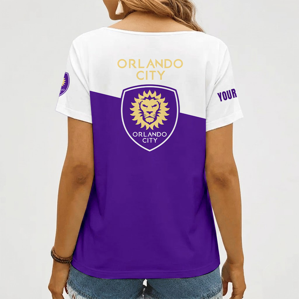Limited Edition – Customized MLS Orlando City Sc V-Neck Female Shirt - Image 2