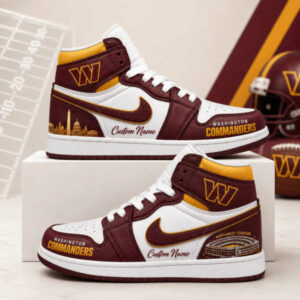 Limited Edition – Customized NFL Washington Commanders Air Jordan 1 Shoes