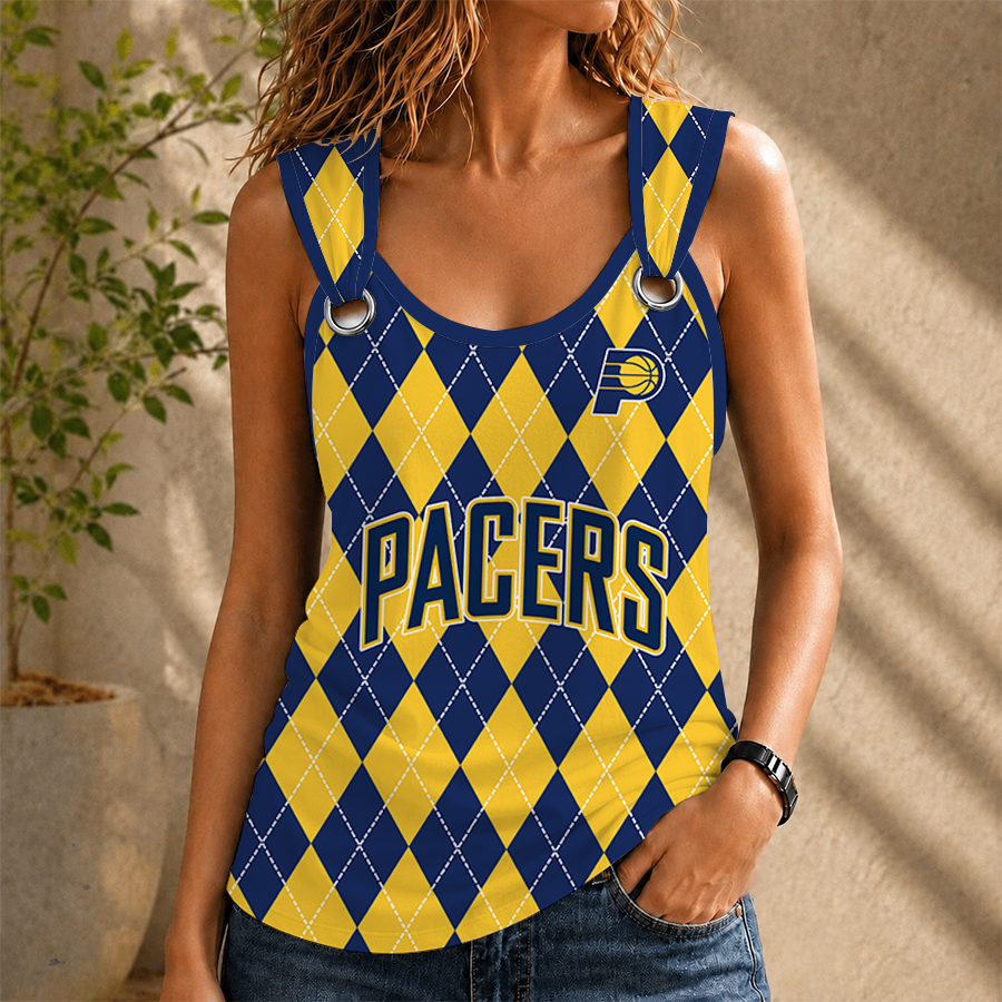 Limited Edition – Customized Nba Indiana Pacers O-Ring Shoulder Tank Top