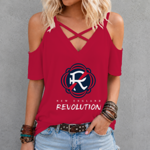 Limited Edition – Customized MLS New England Revolution Criss Cross V-Neck Top