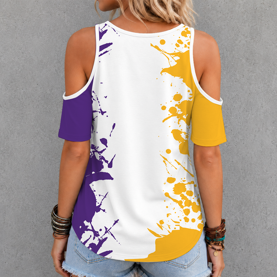Limited Edition – Customized WNBA Los Angeles Sparks Criss Cross V-Neck Top - Image 2