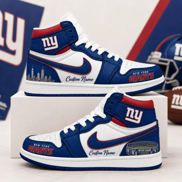 Limited Edition – Customized NFL New York Giants Air Jordan 1 Shoes