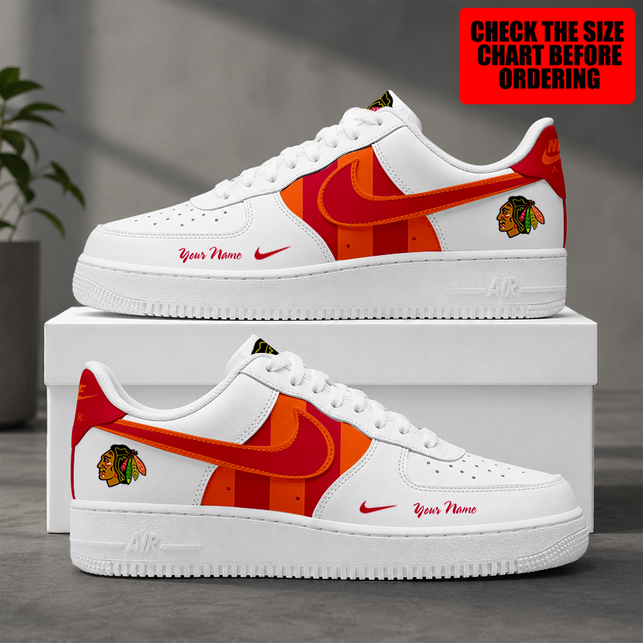 Limited Edition – Customized NHL Chicago Blackhawks Air Force 1 Shoes