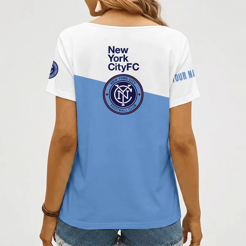 Limited Edition – Customized MLS New York City Fc V-Neck Female Shirt - Image 2