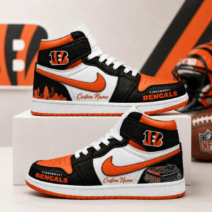 Limited Edition – Customized NFL Cincinnati Bengals Air Jordan 1 Shoes