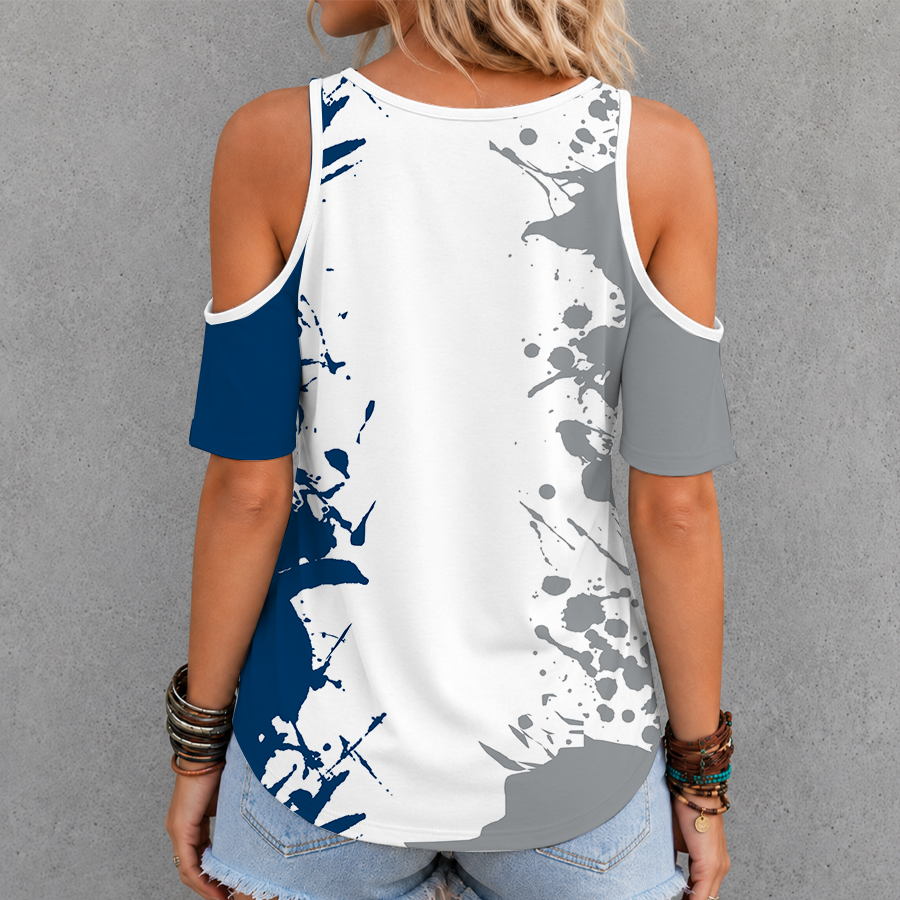 Limited Edition – Customized NCAA Old Dominion Monarchs Criss Cross V-Neck Top - Image 2