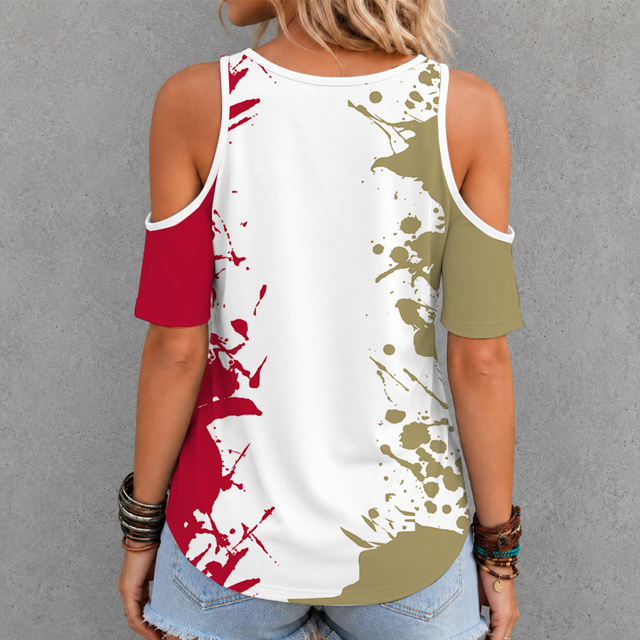Limited Edition – Customized NCAA Denver Pioneers Criss Cross V-Neck Top - Image 2