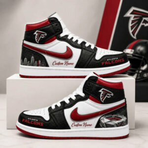 Limited Edition – Customized NFL Atlanta Falcons Air Jordan 1 Shoes