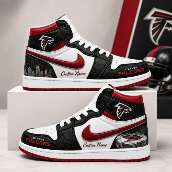 Limited Edition – Customized NFL Atlanta Falcons Air Jordan 1 Shoes