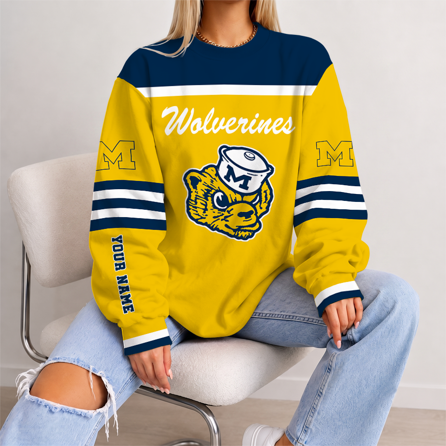 Limited Edition – New Customized NCAA Michigan Wolverines Strappy Unisex Sweatshirt