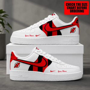 Limited Edition – Customized NHL New Jersey Devils Air Force 1 Shoes