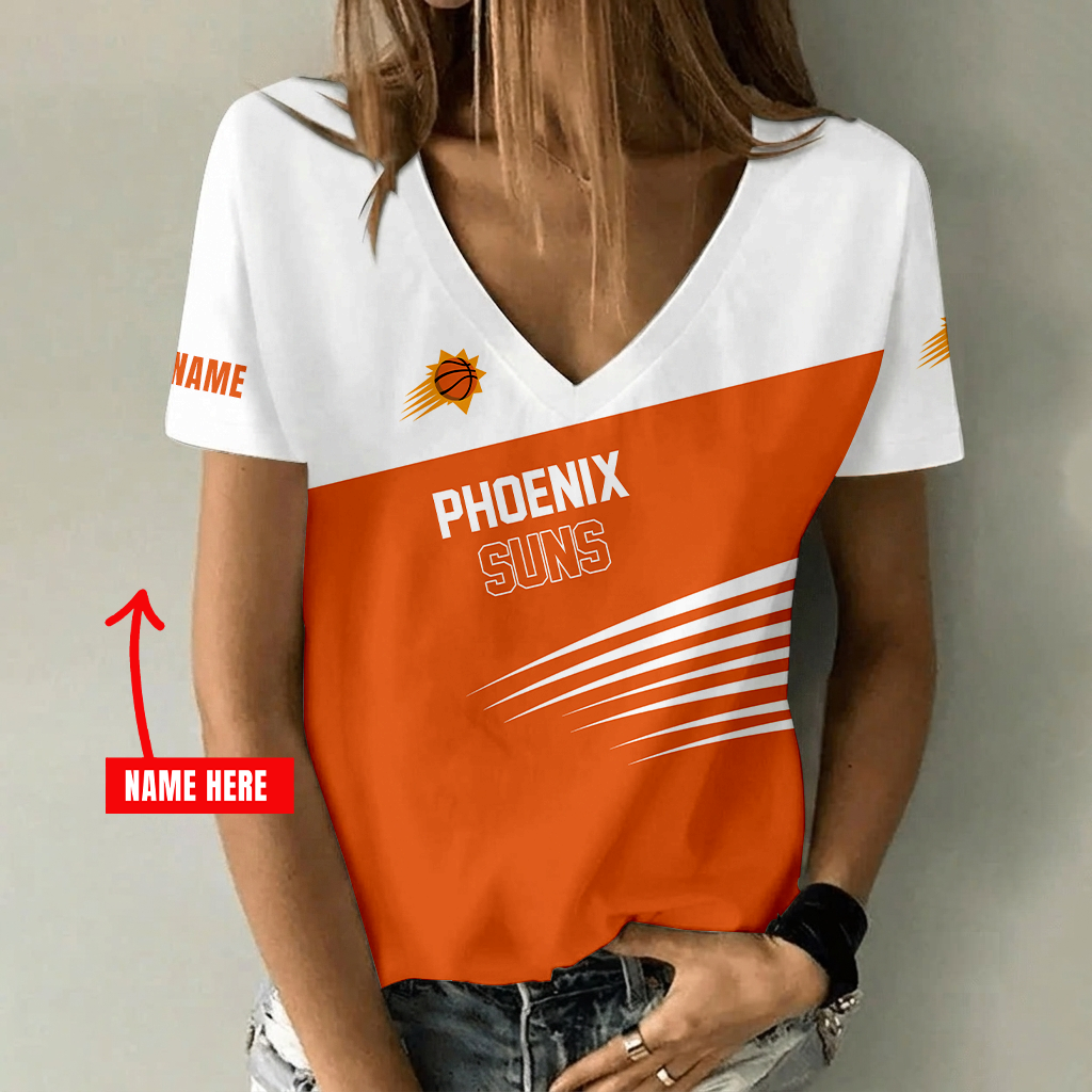 Limited Edition – Customized Nba Phoenix Suns V-Neck Female Shirt