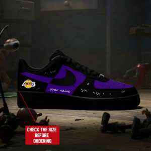 Limited Edition – Customized Nba Los Angeles Lakers Air Force 1 Shoes
