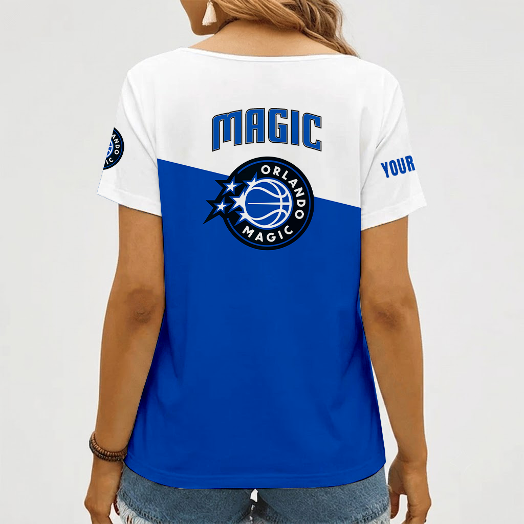 Limited Edition – Customized Nba Orlando Magic V-Neck Female Shirt - Image 2