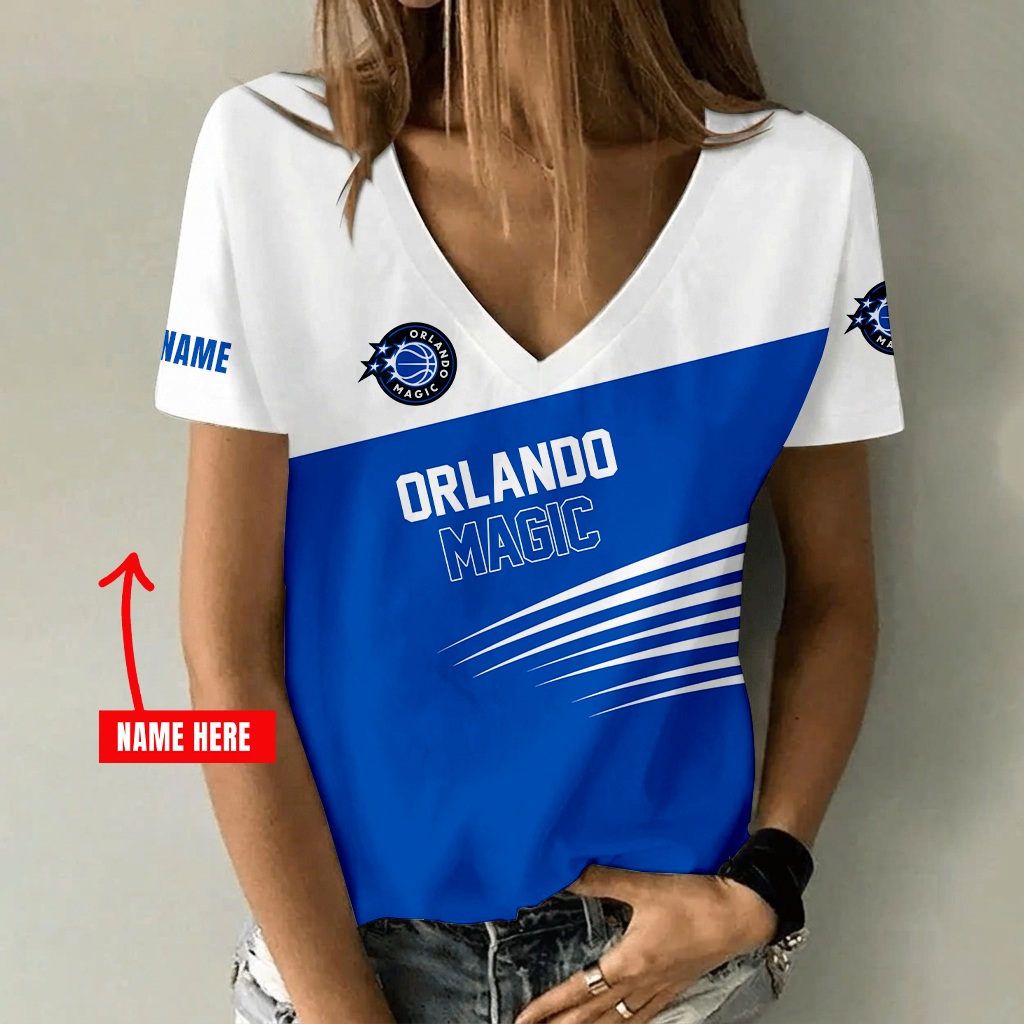 Limited Edition – Customized Nba Orlando Magic V-Neck Female Shirt