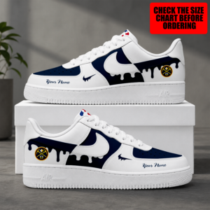 Limited Edition – Customized Nba Denver Nuggets Air Force 1 Shoes
