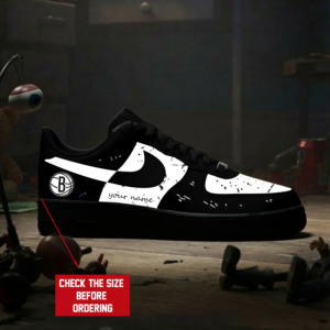 Limited Edition – Customized Nba Brooklyn Nets Air Force 1 Shoes