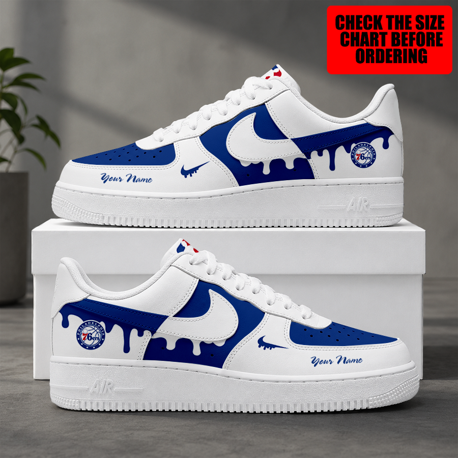 Limited Edition – Customized Nba Philadelphia 76Ers Air Force 1 Shoes