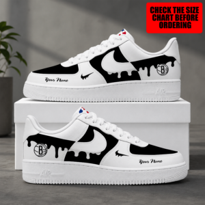 Limited Edition – Customized Nba Brooklyn Nets Air Force 1 Shoes