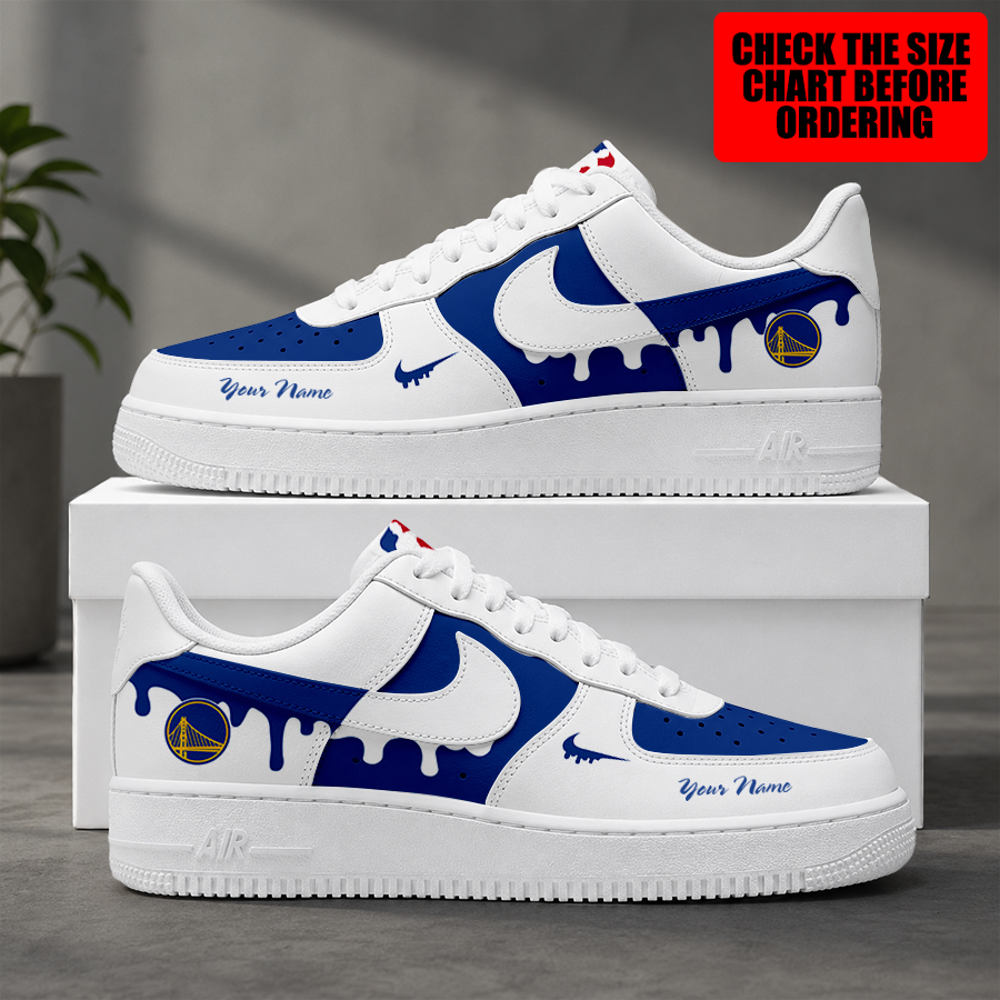 Limited Edition – Customized Nba Golden State Warriors Air Force 1 Shoes