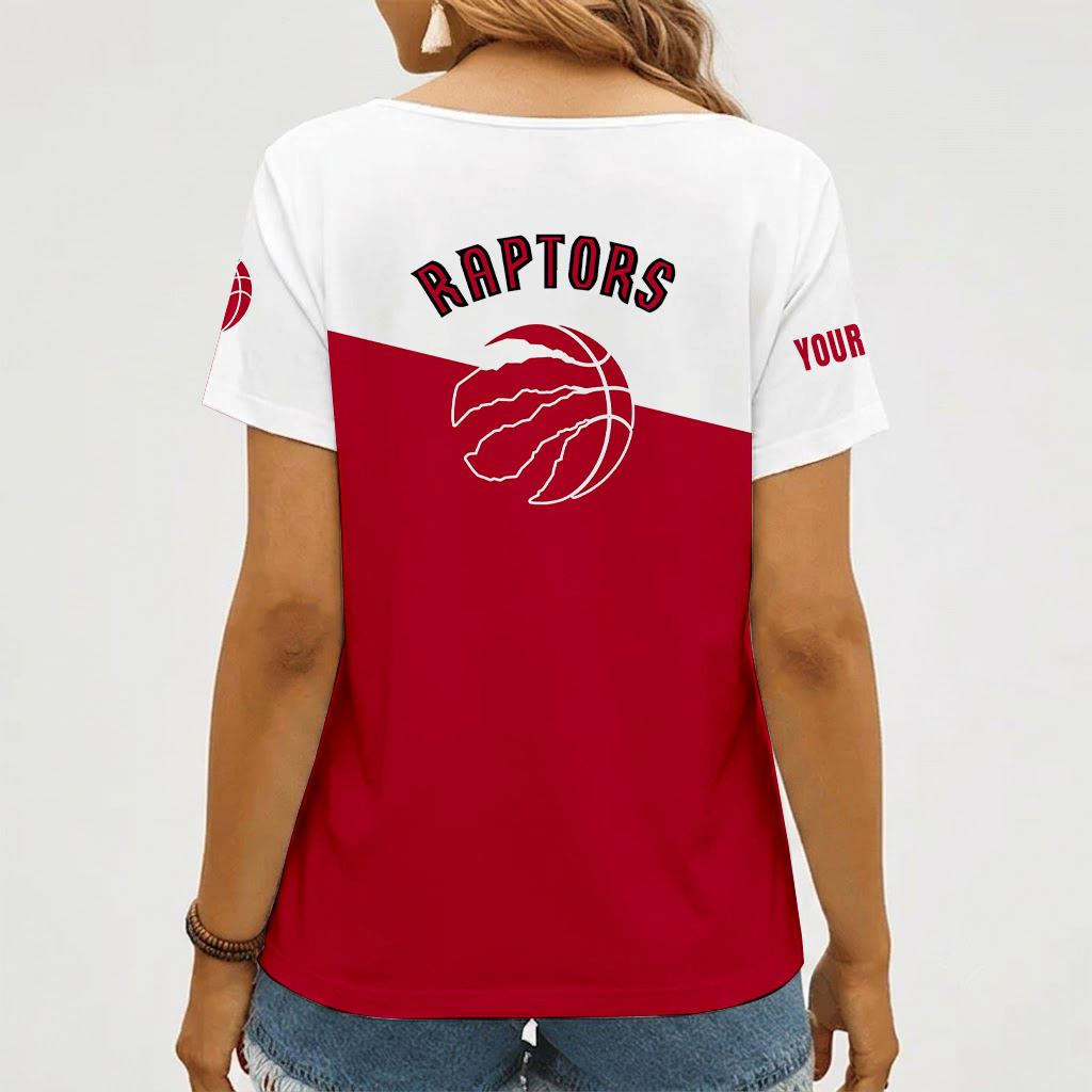 Limited Edition – Customized Nba Toronto Raptors V-Neck Female Shirt - Image 2