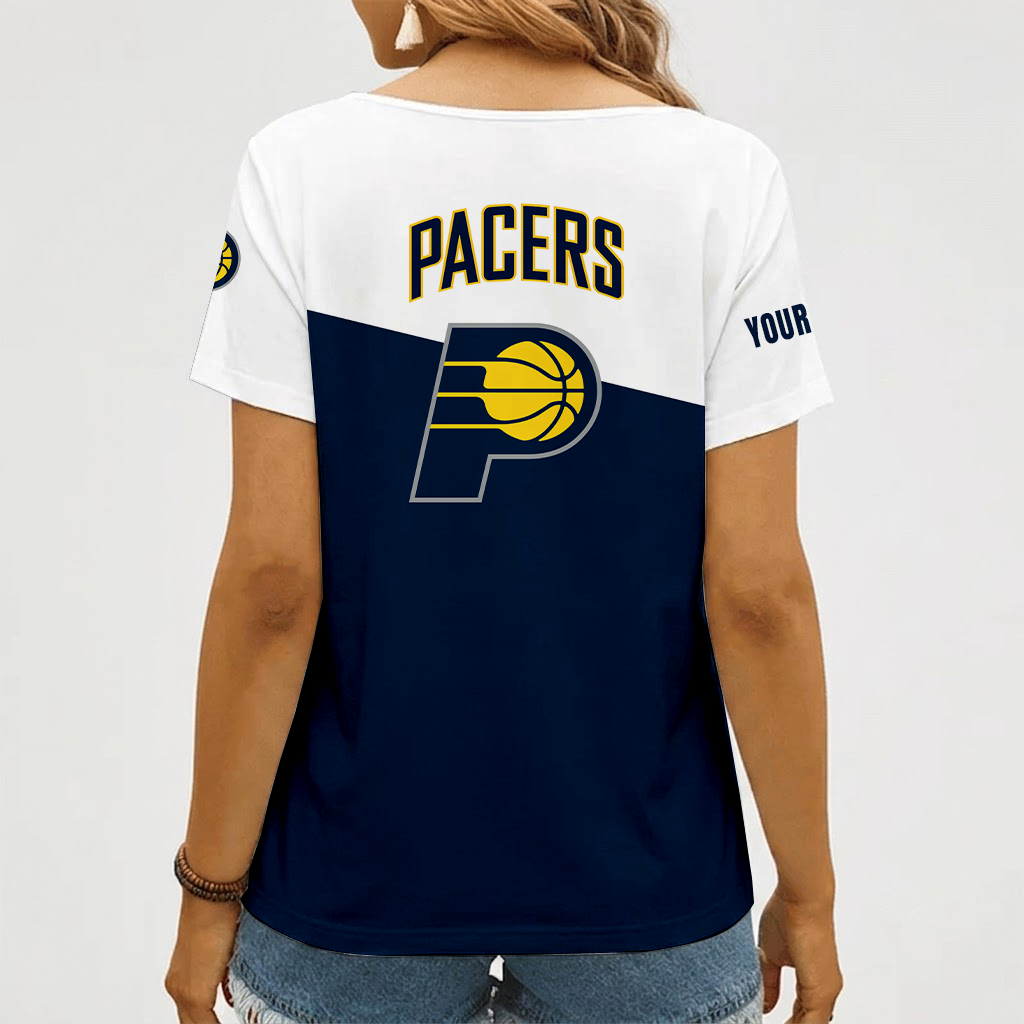 Limited Edition – Customized Nba Indiana Pacers V-Neck Female Shirt - Image 2