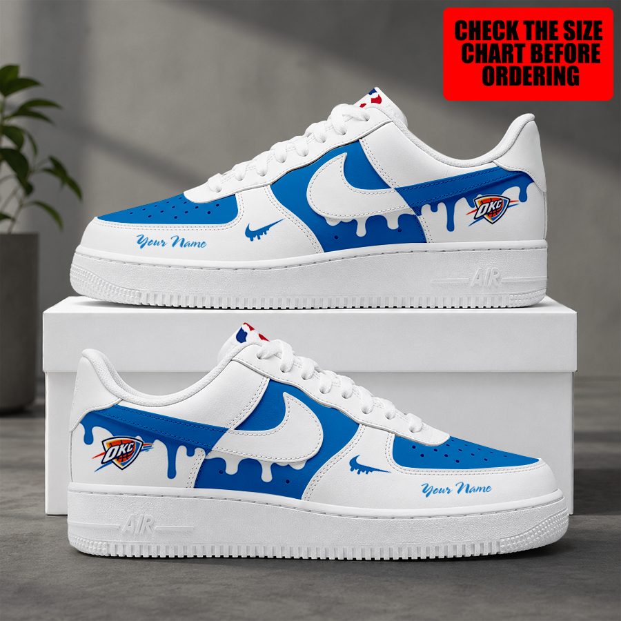 Limited Edition – Customized Nba Oklahoma City Thunder Air Force 1 Shoes
