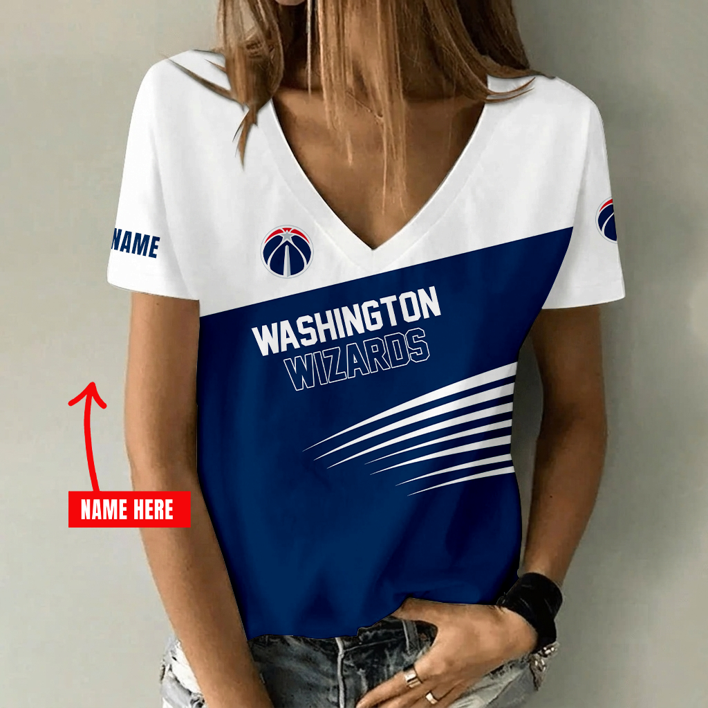 Limited Edition – Customized Nba Washington Wizards V-Neck Female Shirt