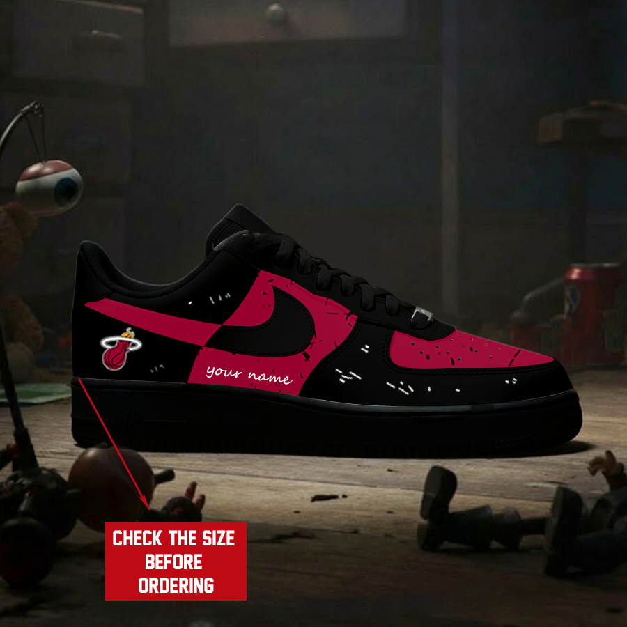 Limited Edition – Customized Nba Miami Heat Air Force 1 Shoes