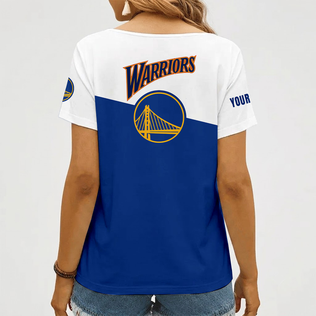 Limited Edition – Customized Nba Golden State Warriors V-Neck Female Shirt - Image 2