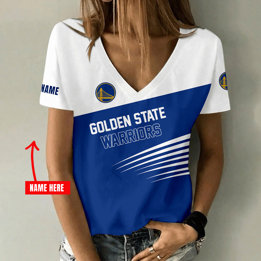 Limited Edition – Customized Nba Golden State Warriors V-Neck Female Shirt