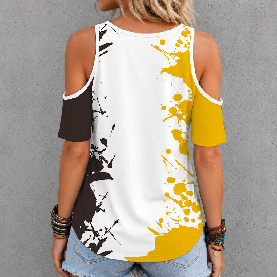 Limited Edition – Customized MLB San Diego Padres Criss Cross V-Neck Top - Image 2