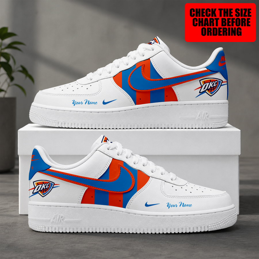 Limited Edition – Customized Nba Oklahoma City Thunder Air Force 1 Shoes