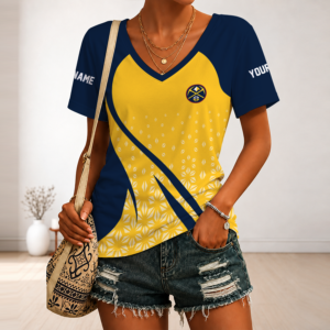 Limited Edition – Customized Nba Denver Nuggets V-Neck Female Shirt
