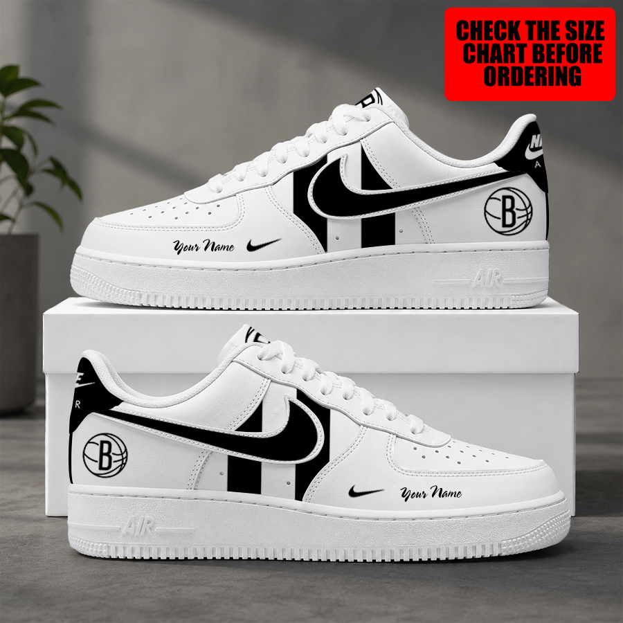Limited Edition – Customized Nba Brooklyn Nets Air Force 1 Shoes