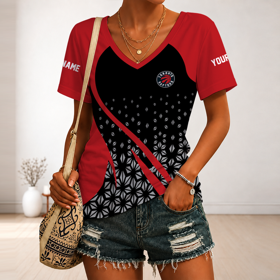 Limited Edition – Customized Nba Toronto Raptors V-Neck Female Shirt