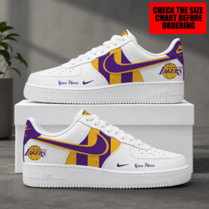 Limited Edition – Customized Nba Los Angeles Lakers Air Force 1 Shoes