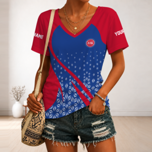 Limited Edition – Customized Nba Detroit Pistons V-Neck Female Shirt